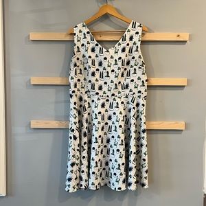 Cacti Print Dress 3x